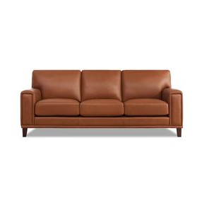 Halwyn Nutmeg Leather 89" Sofa