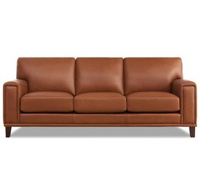 Halwyn Nutmeg Leather 89" Sofa