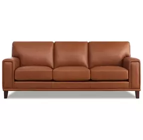 Halwyn Nutmeg Leather 89" Sofa