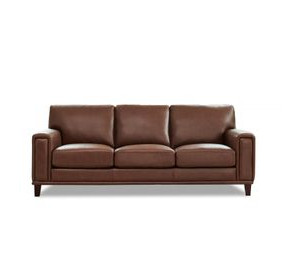 Halwyn Pecan Leather 89" Sofa