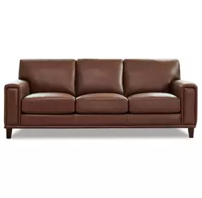 Halwyn Pecan Leather 89" Sofa