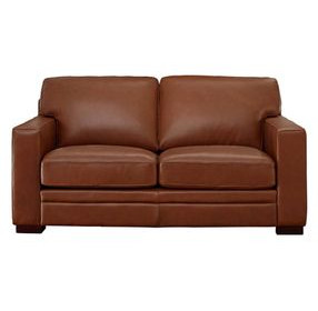Langston Nutmeg Leather 69" Loveseat