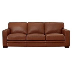 Langston Nutmeg Leather 96" Sofa