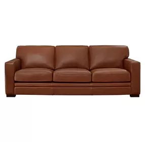 Langston Nutmeg Leather 96" Sofa