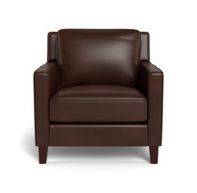 Arden Chestnut Leather Upholstered Accent Chair