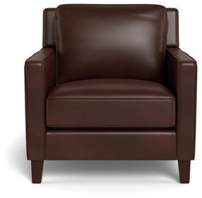 Arden Chestnut Leather Upholstered Accent Chair