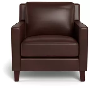 Arden Chestnut Leather Upholstered Accent Chair