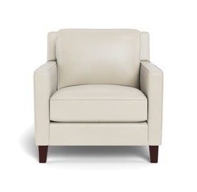 Arden Vanilla Leather Upholstered Accent Chair