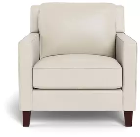 Arden Vanilla Leather Upholstered Accent Chair