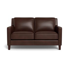 Arden Chestnut Leather 60" Loveseat
