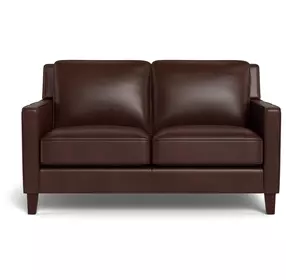Arden Chestnut Leather 60" Loveseat