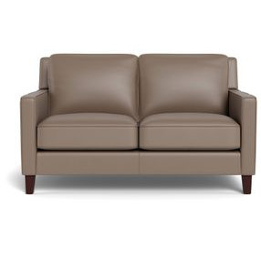 Arden Taupe Leather 60" Loveseat