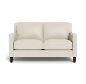 Arden Vanilla Leather 60" Loveseat