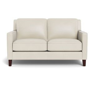 Arden Vanilla Leather 60" Loveseat