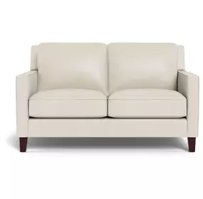 Arden Vanilla Leather 60" Loveseat