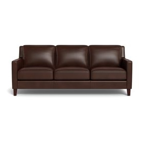 Arden Chestnut Leather 86" Sofa