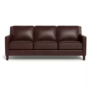 Arden Chestnut Leather 86" Sofa