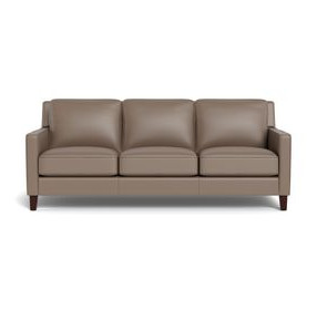 Arden Taupe Leather 86" Sofa