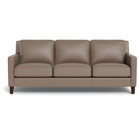 Arden Taupe Leather 86" Sofa