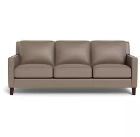 Arden Taupe Leather 86" Sofa