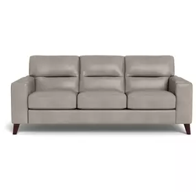 Elwyn Stone Leather 87" Sofa