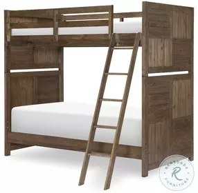 Summer Camp Tree House Brown Twin over Twin Bunk Bed