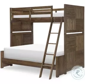Summer Camp Tree House Brown Twin over Full Bunk Bed