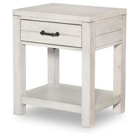 Summer Camp Stone Path Gray 1 Drawer Nightstand with USB Charging and Motion Light