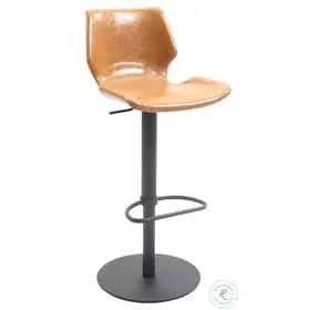 872 Camel Adjustable Height Swivel Bar Stool
