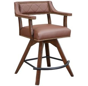 Merion Brown Spectator Swivel Upholstered Counter Height Stool