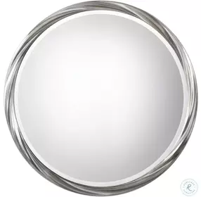 Paxton Metallic Silver Leaf Mirror