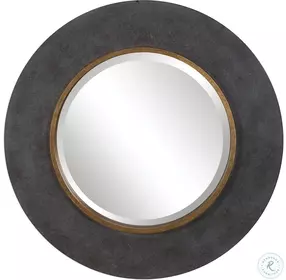 Saul Mottled Charcoal Concrete Mirror