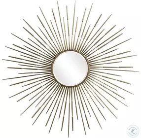 Flora Antiqued Gold Leaf Mirror