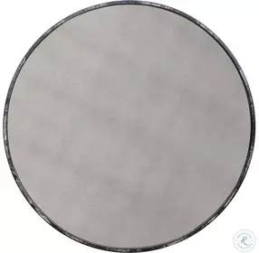 Stridwyn Aged Black Round Mirror