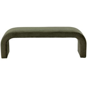 Aria Bergen Olive Upholstered 60" Accent Bench