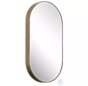 Lago Antiqued Golden Bronze Oval Mirror