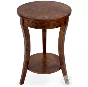 Holdin Traditional Burl Side Table