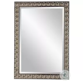 Drake Antiqued Silver Champagne Tiled Vanity Mirror
