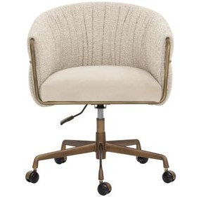 Olma Meg Taupe and Santa Cruz Oatmeal Upholstered Office Chair