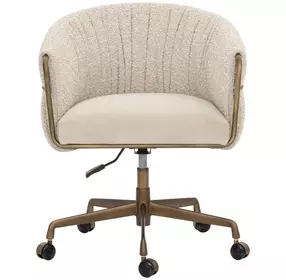 Olma Meg Taupe and Santa Cruz Oatmeal Upholstered Office Chair