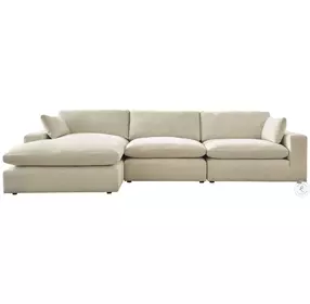Elyza Linen Sectional with LAF Corner Chaise