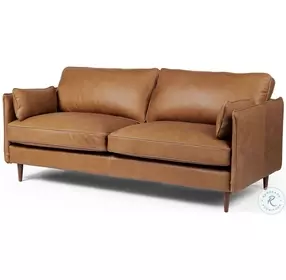 Reese Palermo Cognac Leather 76" Sofa