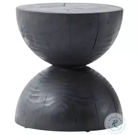 Aliza Black Pine End Table