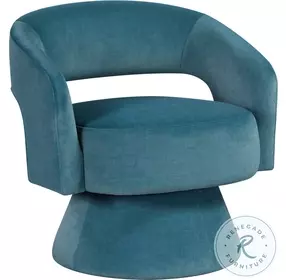 Braxton Teal Swivel Chair