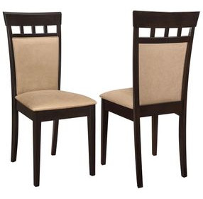 Gabriel Cappuccino Cushion Back Side Chair Set of 2