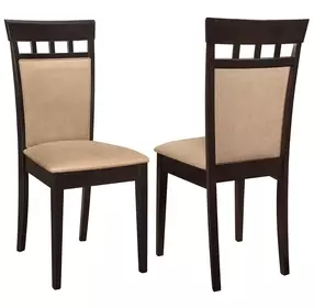 Gabriel Cappuccino Cushion Back Side Chair Set of 2