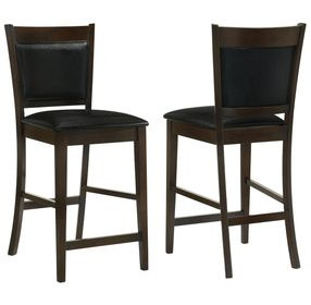Jaden Black Counter Height Stool Set of 2