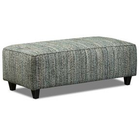 Opal Pine Green and Brown Rectangular Cocktail Ottoman