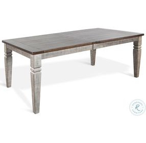 Hillside Hearth Gray 90" Extendable Rectangular Dining Table