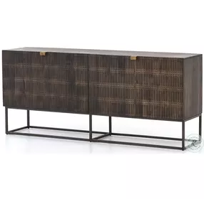 Kelby Carved Vintage Brown Sideboard
